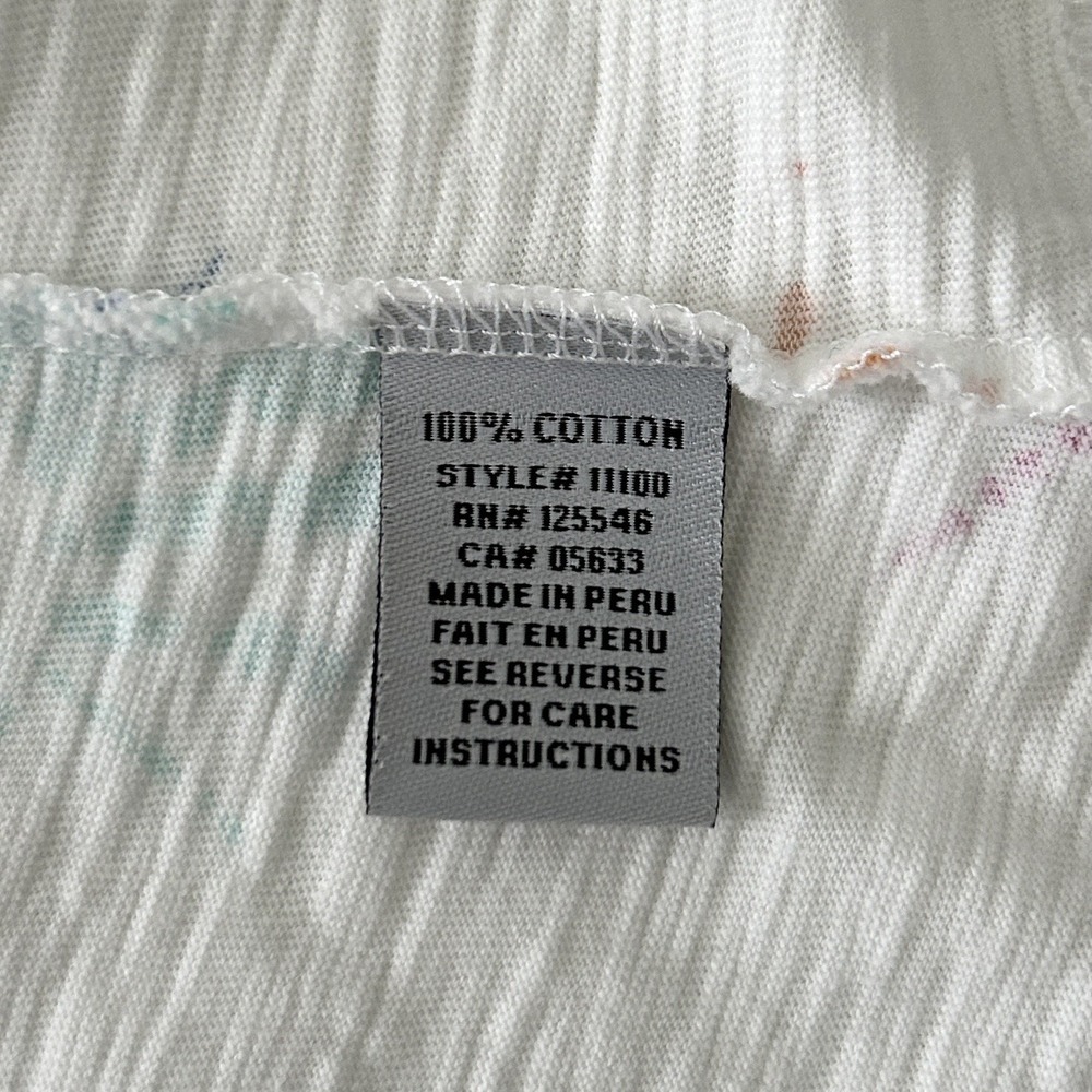 Escape by Habitat Clothes M White Seashell 100% Cotton Short Sleeve Top NWOT - Picture 11 of 12